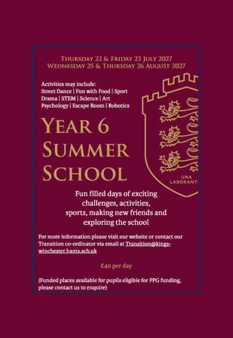 Year 6 Summer School at Kings School with activities and sports.